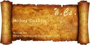 Wolny Csilla névjegykártya